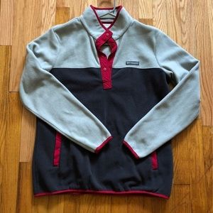Woman’s COLUMBIA snap fleece pullover LARGE jacket